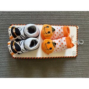 Halloween Baby Socks 0-12 Months Pumpkin Witch Costume Striped‎